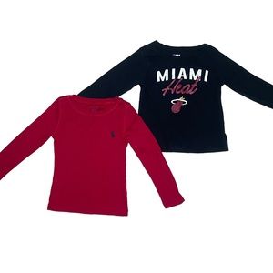 Miami Heat & Ralph Lauren Baby Girl Long Sleeve Bundle Size 2T